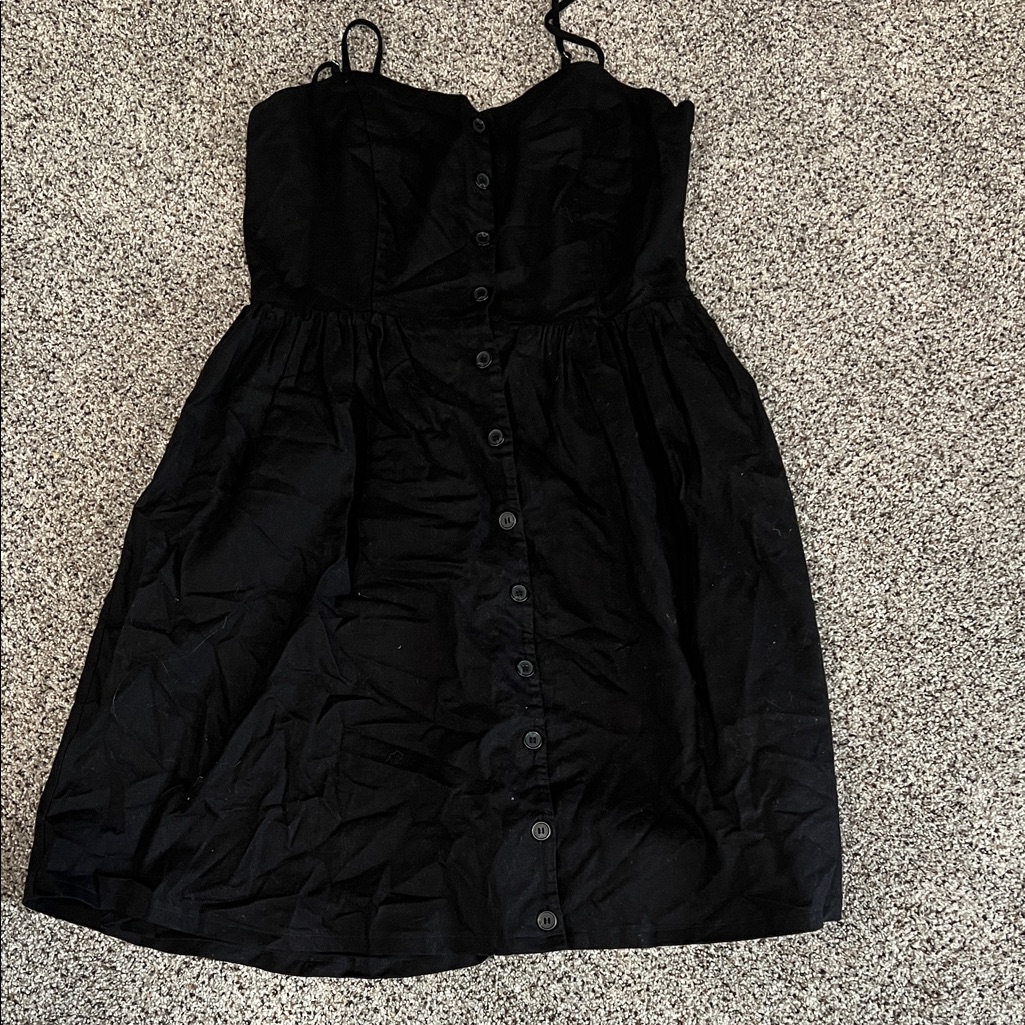 H&M Black Smocked Dress Women’s M
